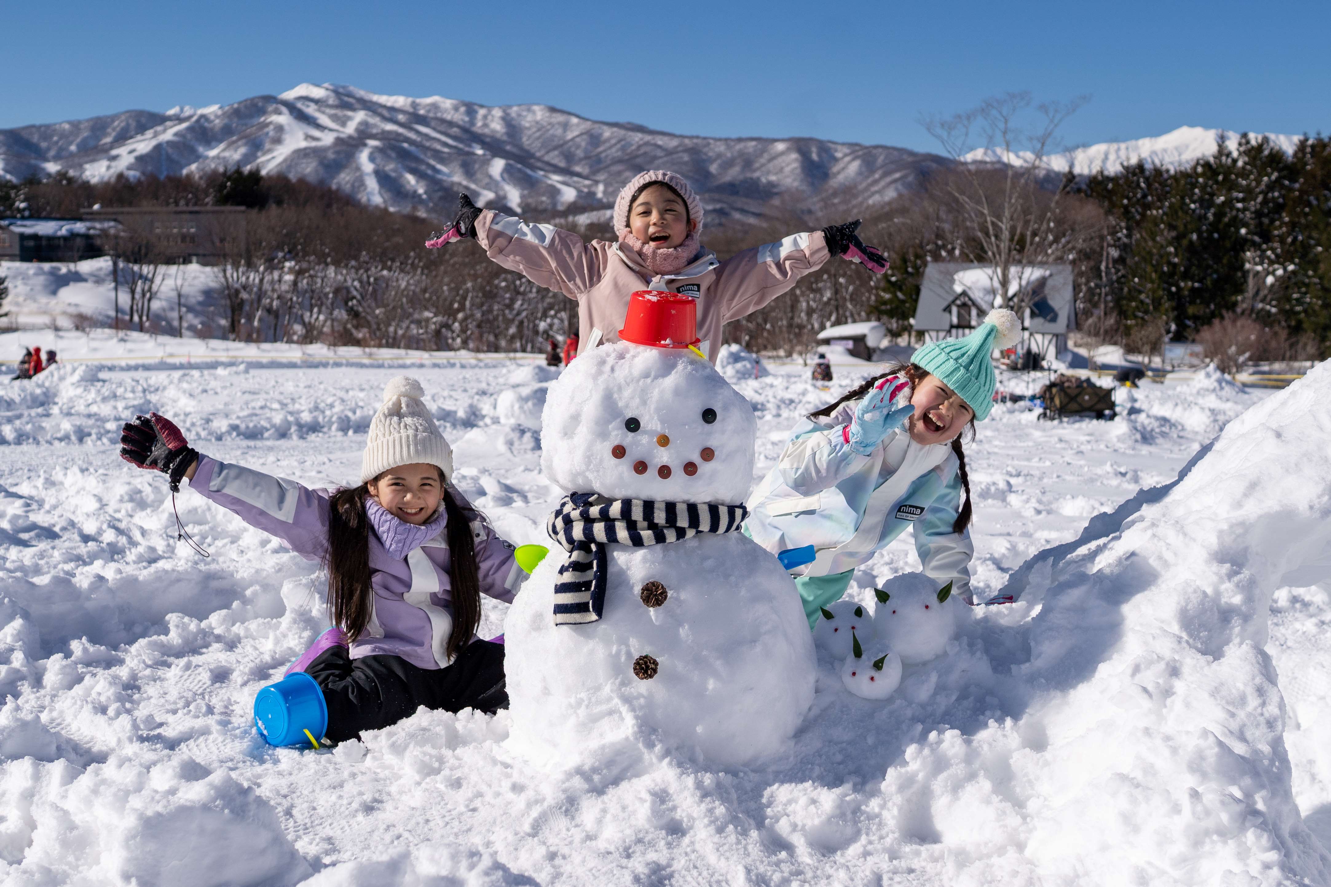 雪だるま完成!!
やったー