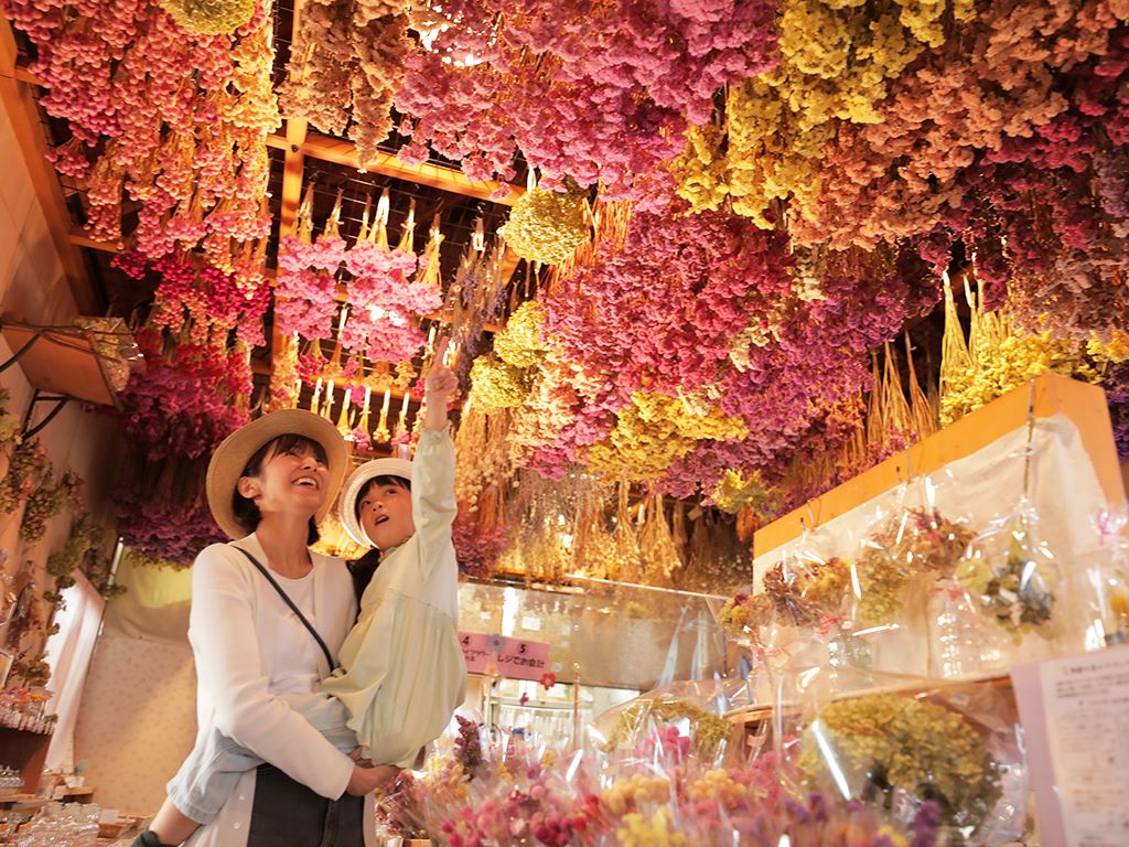 フローラルハウスポプリ
天井はお花でいっぱい