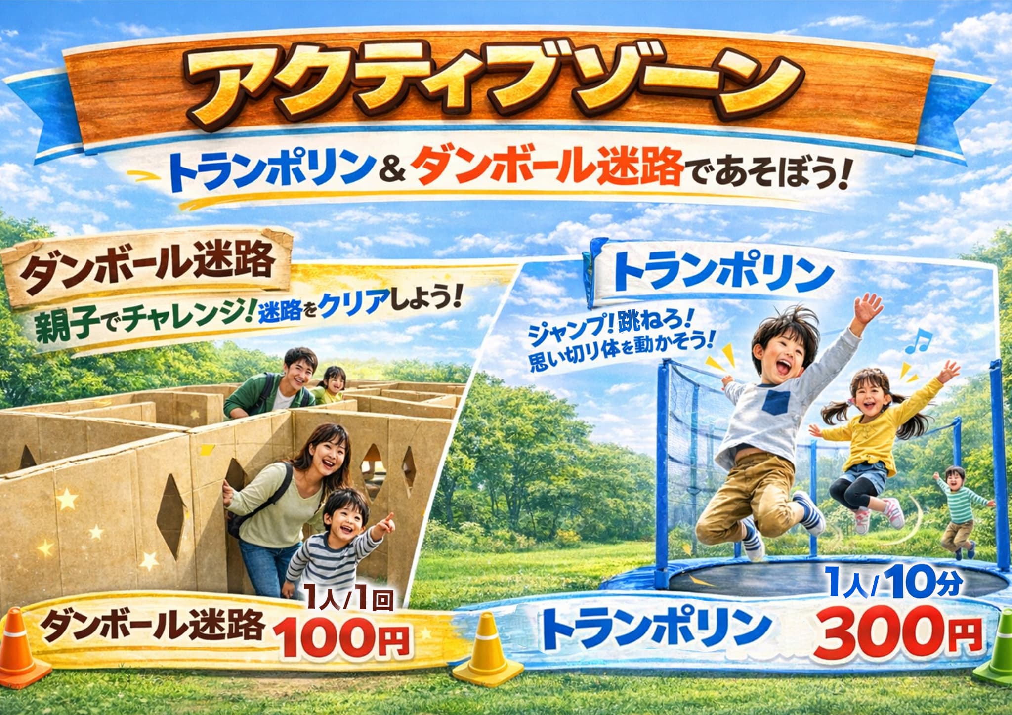 跳ねる!歩く!館内なので天気を気にしない♪
