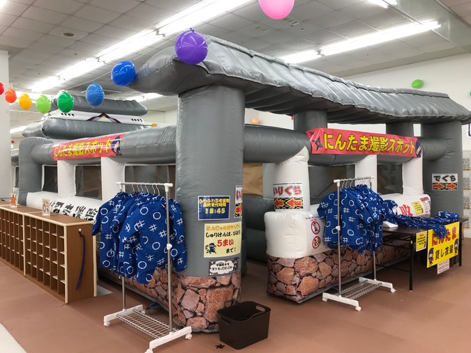 人気のふわふわ忍者迷路！クイズもあります！