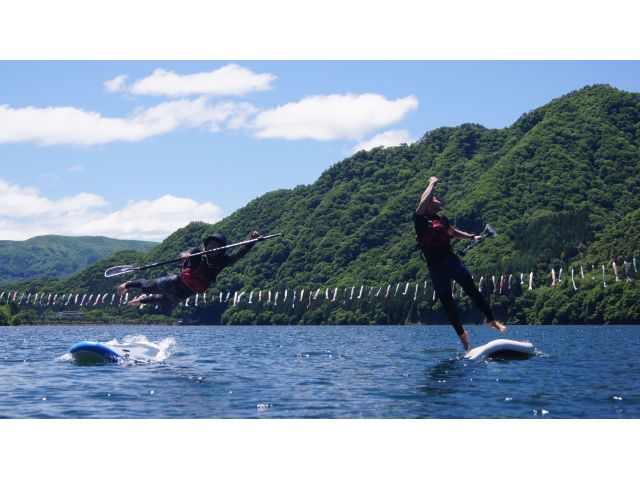 【赤谷湖/半日ツアー】レイクSUPツアー　個性豊かなガイドが"楽しい"を共有します♪の写真